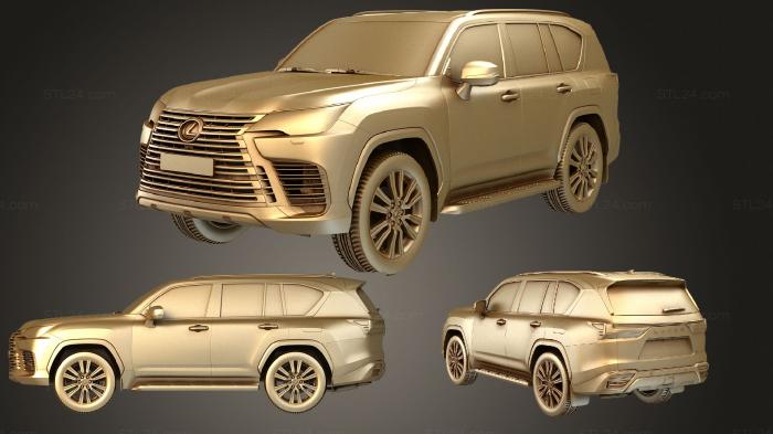 Автомобили и транспорт (Lexus LX600 2022, CARS_2265) 3D модель для ЧПУ станка